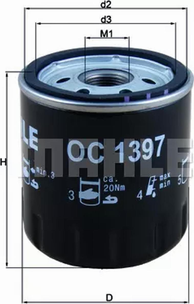 KNECHT OC 1397 - Oil Filter onlydrive.pro