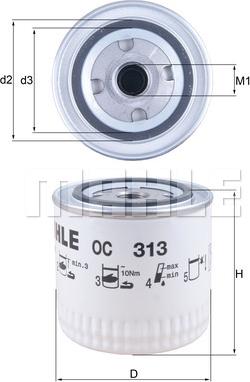 KNECHT OC 313 - Öljynsuodatin onlydrive.pro