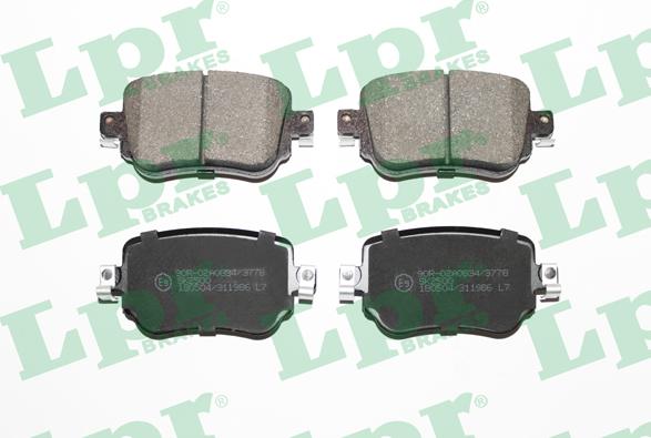 LPR 05P1986 - Brake Pad Set, disc brake onlydrive.pro