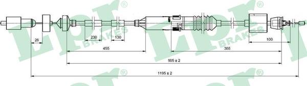 LPR C0200C - Clutch Cable onlydrive.pro