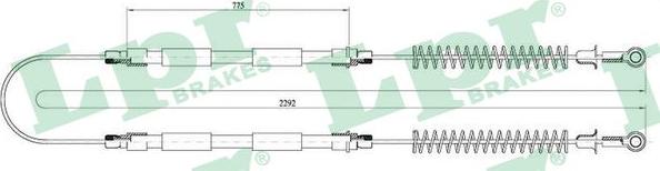 LPR C0773B - Cable, parking brake onlydrive.pro