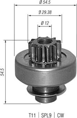 Magneti Marelli 940113020347 - Bendix, starter pinion onlydrive.pro