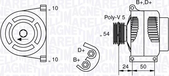 Magneti Marelli 063377027010 - Генератор onlydrive.pro