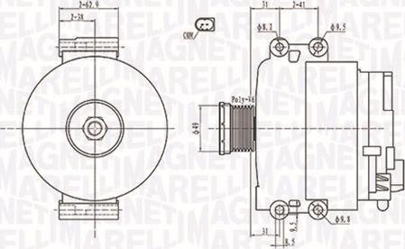 Magneti Marelli 063731774010 - Kintamosios srovės generatorius onlydrive.pro