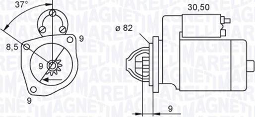 Magneti Marelli 063721045010 - Starter onlydrive.pro