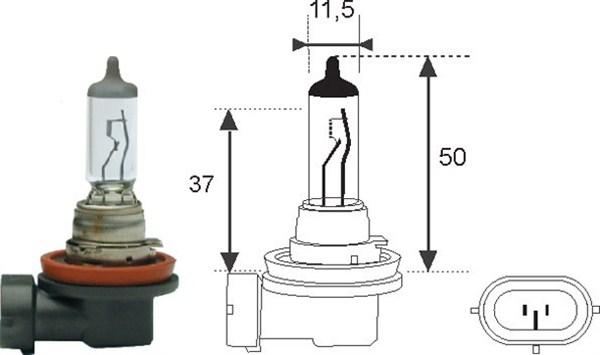 Magneti Marelli 002549100000 - Polttimo, kaukovalo onlydrive.pro