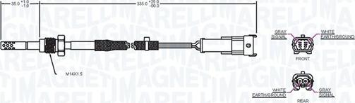 Magneti Marelli 172000043010 - Andur, heitgaasitemperatuur onlydrive.pro