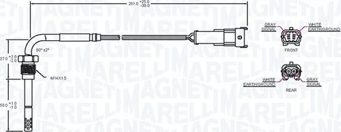 Magneti Marelli 172000047010 - Sensor, exhaust gas temperature onlydrive.pro