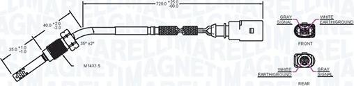 Magneti Marelli 172000017010 - Devējs, Izplūdes gāzu temperatūra onlydrive.pro