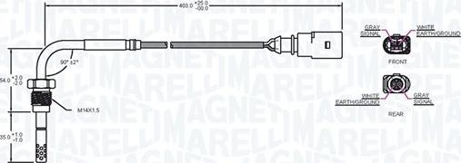 Magneti Marelli 172000037010 - Andur, heitgaasitemperatuur onlydrive.pro