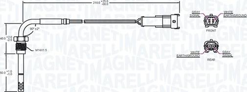 Magneti Marelli 172000193010 - Датчик, температура выхлопных газов onlydrive.pro