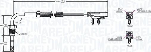 Magneti Marelli 172000141010 - Датчик, температура выхлопных газов onlydrive.pro