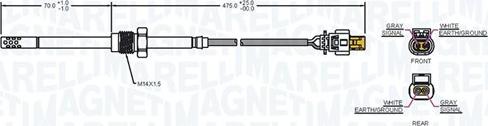 Magneti Marelli 172000109010 - Tunnistin, pakokaasulämpötila onlydrive.pro