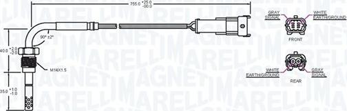 Magneti Marelli 172000207010 - Sensor, exhaust gas temperature onlydrive.pro