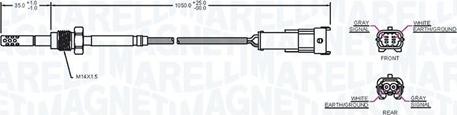 Magneti Marelli 172000237010 - Sensor, exhaust gas temperature onlydrive.pro