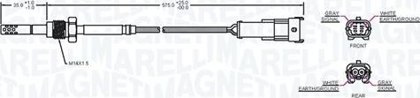 Magneti Marelli 172000223010 - Sensor, exhaust gas temperature onlydrive.pro