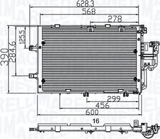 Magneti Marelli 350203891000 - Condenser, air conditioning onlydrive.pro