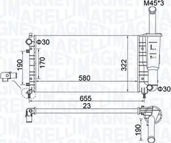 Magneti Marelli 350213183600 - Radiator, engine cooling onlydrive.pro