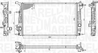 Magneti Marelli 350213200600 - Радиатор, охлаждение двигателя onlydrive.pro