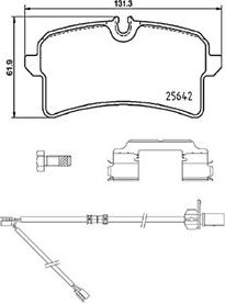 Porsche 95B 698 451 L - Piduriklotsi komplekt,ketaspidur onlydrive.pro