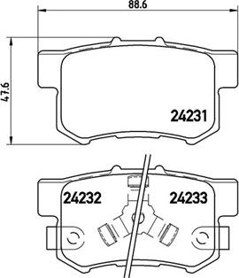 Japanparts JPP-445AF - Stabdžių trinkelių rinkinys, diskinis stabdys onlydrive.pro