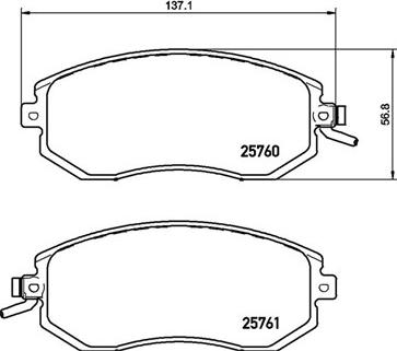 TOYOTA SU00310627 - Bremžu uzliku kompl., Disku bremzes onlydrive.pro