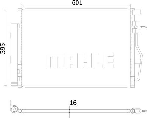 MAHLE AC 958 000S - Condenser, air conditioning onlydrive.pro