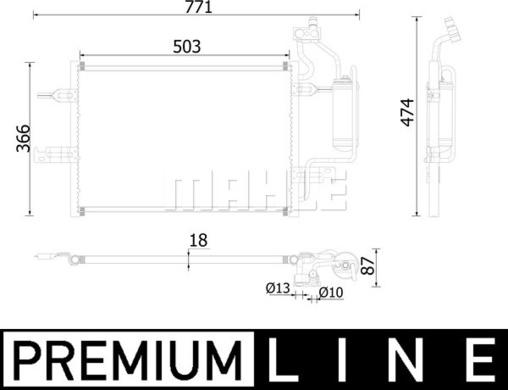 MAHLE AC 409 000P - Condenser, air conditioning onlydrive.pro