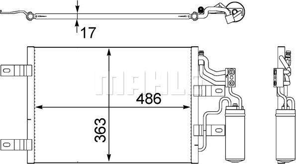 MAHLE AC 409 000S - Condenser, air conditioning onlydrive.pro