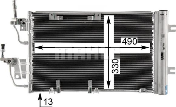 MAHLE AC 400 000P - Condenser, air conditioning onlydrive.pro