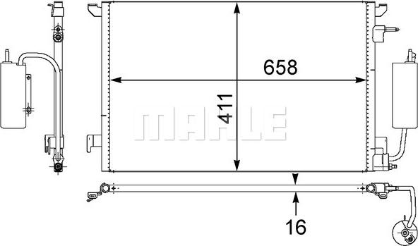 MAHLE AC 407 000S - Kondensators, Gaisa kond. sistēma onlydrive.pro