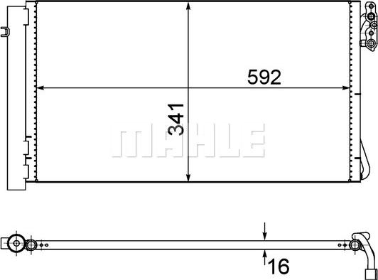 MAHLE AC 414 001S - Kondensators, Gaisa kond. sistēma onlydrive.pro