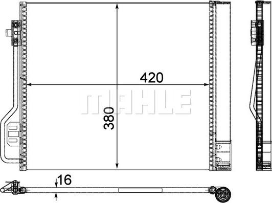 MAHLE AC 488 000P - Kondensators, Gaisa kond. sistēma onlydrive.pro