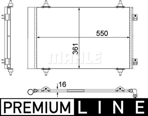 MAHLE AC 487 000P - Condenser, air conditioning onlydrive.pro