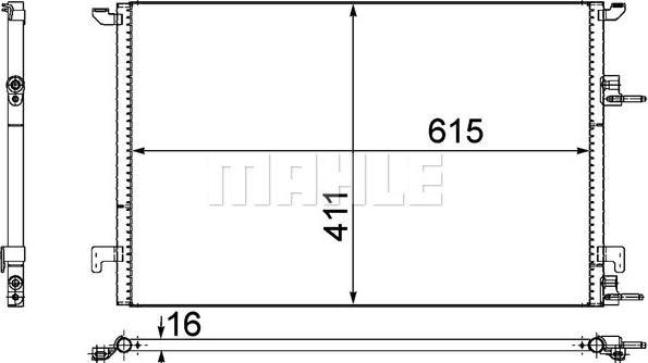 MAHLE AC 589 000P - Condenser, air conditioning onlydrive.pro