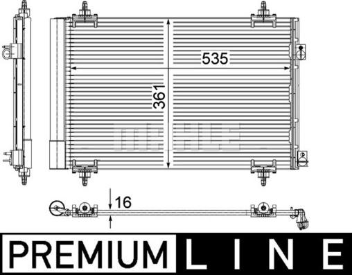 MAHLE AC 587 000P - Condenser, air conditioning onlydrive.pro