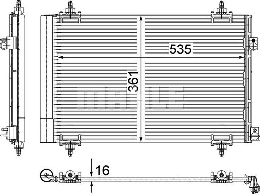 MAHLE AC 587 000P - Condenser, air conditioning onlydrive.pro