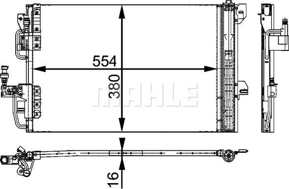 MAHLE AC 665 000P - Condenser, air conditioning onlydrive.pro