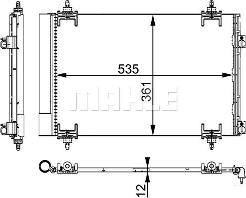 MAHLE AC 667 000P - Condenser, air conditioning onlydrive.pro