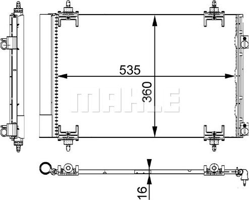 MAHLE AC 667 000S - Condenser, air conditioning onlydrive.pro