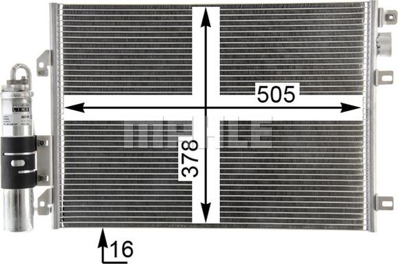 MAHLE AC 860 000P - Condenser, air conditioning onlydrive.pro