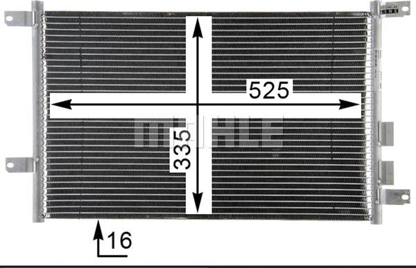 MAHLE AC 804 000P - Condenser, air conditioning onlydrive.pro