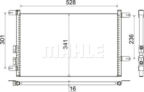 MAHLE AC 804 000S - Condenser, air conditioning onlydrive.pro