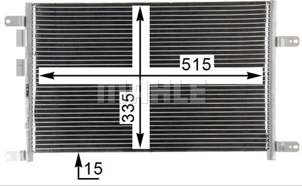 MAHLE AC 834 000P - Condenser, air conditioning onlydrive.pro