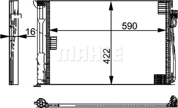 MAHLE AC 344 000P - Kondensatorius, oro kondicionierius onlydrive.pro