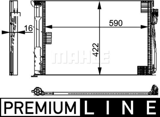 MAHLE AC 344 000P - Kondensatorius, oro kondicionierius onlydrive.pro