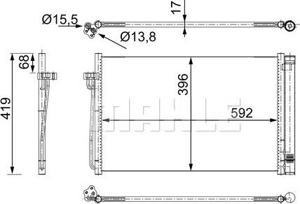 MAHLE AC 344 000S - Kondensators, Gaisa kond. sistēma onlydrive.pro