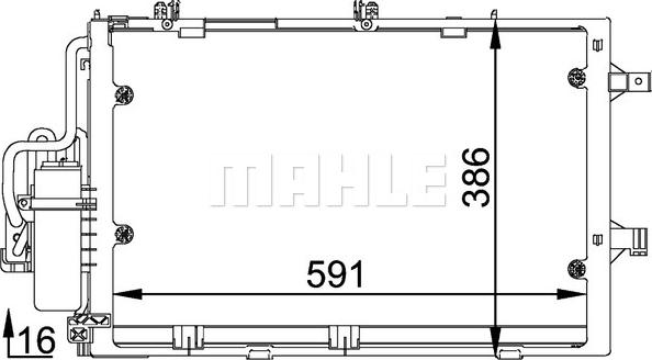 MAHLE AC 308 000P - Condenser, air conditioning onlydrive.pro