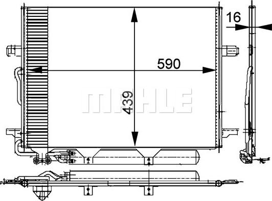 MAHLE AC 318 000P - Condenser, air conditioning onlydrive.pro