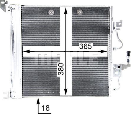 MAHLE AC 376 000P - Lauhdutin, ilmastointilaite onlydrive.pro